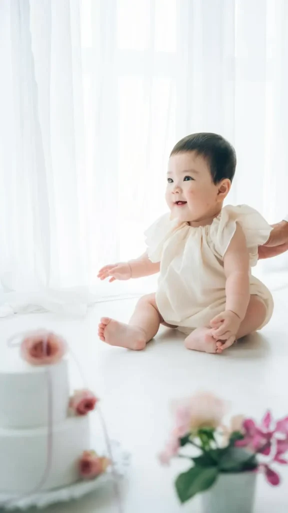 沖縄で家族・子どもと撮影したウェディングフォト。お子さまが笑顔で過ごすファミリーフォト。